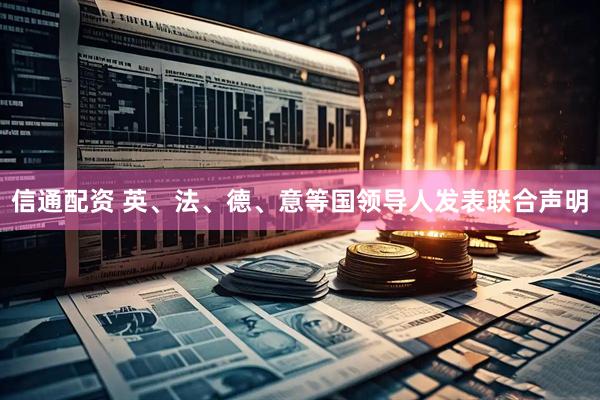信通配资 英、法、德、意等国领导人发表联合声明